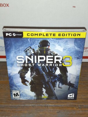 New & Sealed! PC Steam Complete Edition Sniper3 Ghost Warrior PC Video Game NIB!