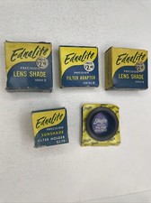 VINTAGE LOT OF EDNALITE PRECISION FILTER HOLDER / LENS SHADE/Adapter Lot A6