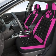 2 PIEZAS Fundas de Asiento de Coche Tela Poliéster Protector Delantero para Asiento de Cubo Respaldo Alto