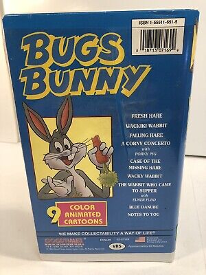 Bugs Bunny VHS Cartoons 1994 9 color animated cartoons Aprox. 60