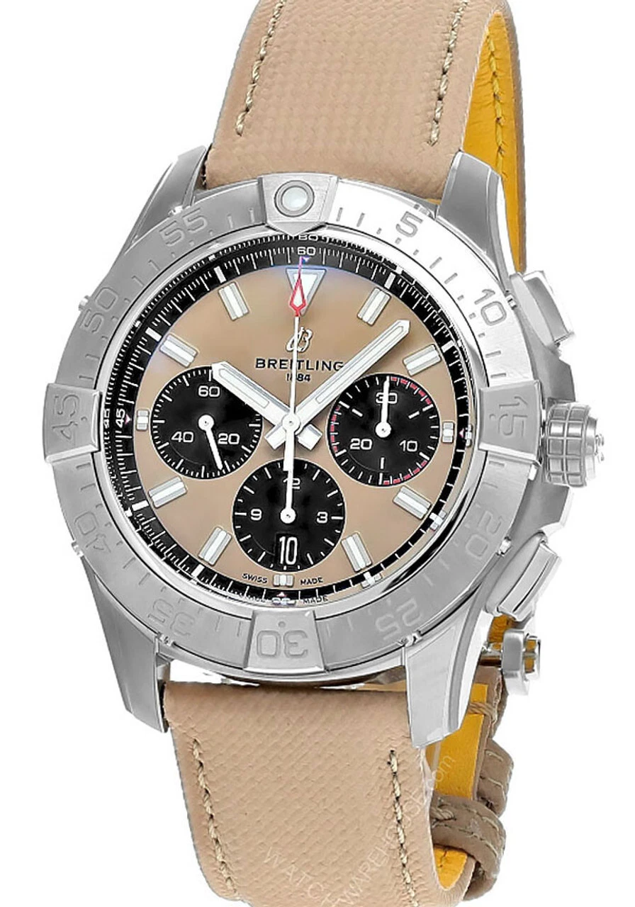 BREITLING Avenger B01 CHRONO 44mm Sand Dial Men's Watch AB0147101A1X1