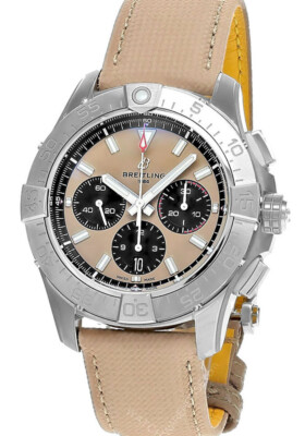 New Breitling Avenger B01 CHRONO 44mm Sand Dial Men's Watch AB0147101A1X1