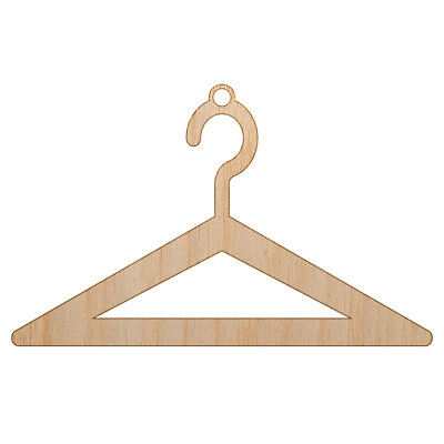 Clothes Hanger Laundry Unfinished Craft Wood Holiday Christmas Tree DIY Ornament
