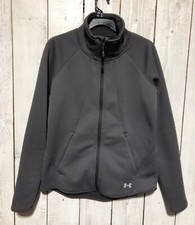 Under Armour Coldgear Fitted Women s Gray Full Zip Coat Sz Medium