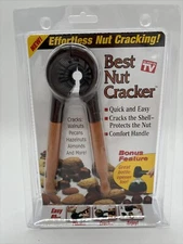 ONTEL BEST NUT CRACKER WOOD HANDLE  Effortless Nut Cracking NEW IN Package 