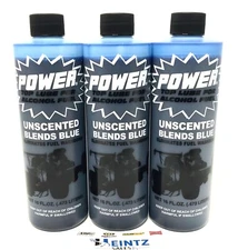 Power Plus UNSCENTED BLUE Lubricant 3 PACK Fuel Additive Alcohol Top Lube