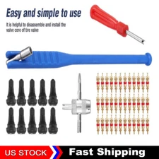 Valve Stem Installation Remover Repair HD Chrome Tool Puller Car Tire Plug Core