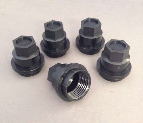 Set of 5 NEW BLACK Lug Nut Lugnut Cover COVERS CAP BLAZER S10 JIMMY S15 - Bild 1 von 4
