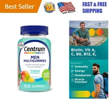 Men's Multivitamin Gummies - 100 Count, Tropical Fruit Flavor, Immune Support