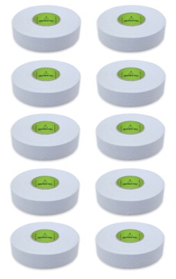 Renfrew Pro Ice Hockey WHITE Cloth Tape - Stick, Blade, Handle - 10 Roll Pack