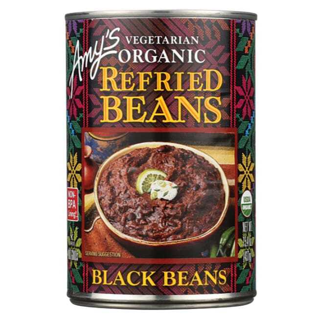 Amys Kitchen- Вегетарианская органическая обжаренная черная фасоль, 15,4 унции
