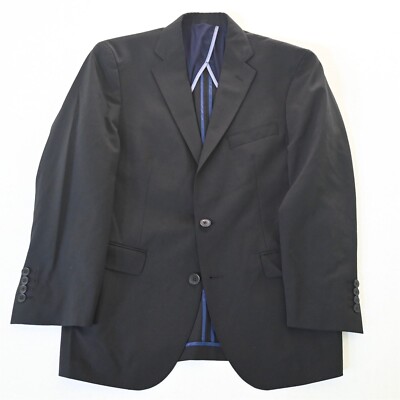 Cole Haan 40S Black Grand OS Wool Soft Shoulder Blazer Suit Jacket Sport Coat