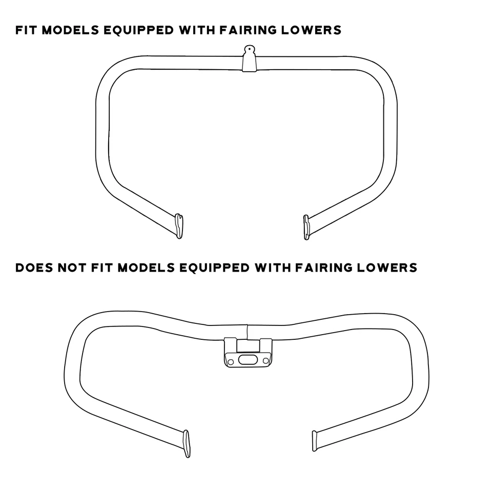 Protector de motor negro barra de choque de carretera apto para Harley Touring Ultra Limited 09-24 Foto 3 de 4