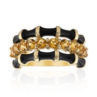 Cavill Citrin Ring 0,95Ct Sterlingsilber Goldauflage Damen Elegant