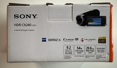Sony Handycam HDR-CX240 9.2 Megapixels-54x Zoom-HD-Blue-New In Box