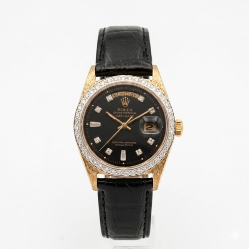 Rolex Day-Date 36mm 18K Yellow Gold Custom Dial and Bezel Watc...