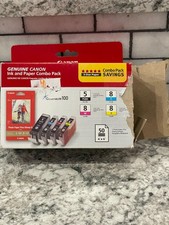 Canon PGI-5/CLI-8 Ink and Paper Combo (0628B027 ), Printer Ink,