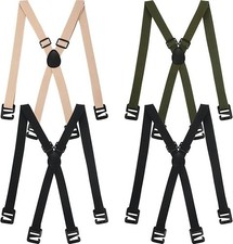 4 Pack Hidden Suspenders Adjustable Under The Shirt Suspenders for Men Clothing