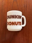 1970s Vintage Dunkin' Donuts Mug Glasbake Milk Glass Coffee Cup