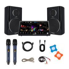 InAndOn Home Complete Karaoke Machine Touchscreen with Duet Mic and Speaker