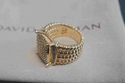 NewDavldYurman.Sterling.18K GOLD Wheaton Pave Diamonds Ring 16x12mm Size 7 — photo 1