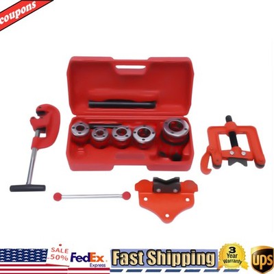 Plastic Pipe Threader W/5 Stock Dies Ratchet Handle Pluming Gas Tools Handheld