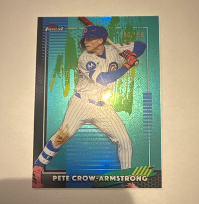 Topps Finest Pete Crow-Armstrong Chicago Cubs #180/199 Serial Numbered
