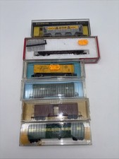 Bachmann Atlas Kadee N Scale Train Car Lot Of 6 Box Flat Hopper Cattle
