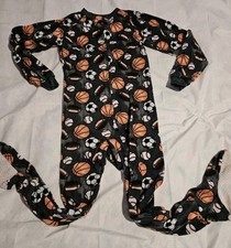 Boys Youth One Piece Pajamas With Feet Size Medium