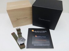 HAMILTON khaki MECHANICAL Watch Field Mechanical SS Black Dial Manual Winding 5