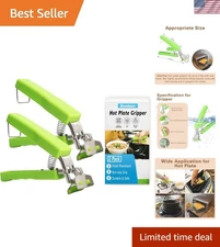 Ergonomic Hot Plate Grippers - 2 Pack Tongs for Safe Handling of Hot Cookware