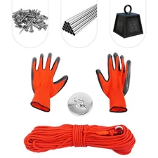 300kg/661lbs Heavy Duty Magnet Fishing Rope Kit Powerful Fishing Pull Magnet Kit