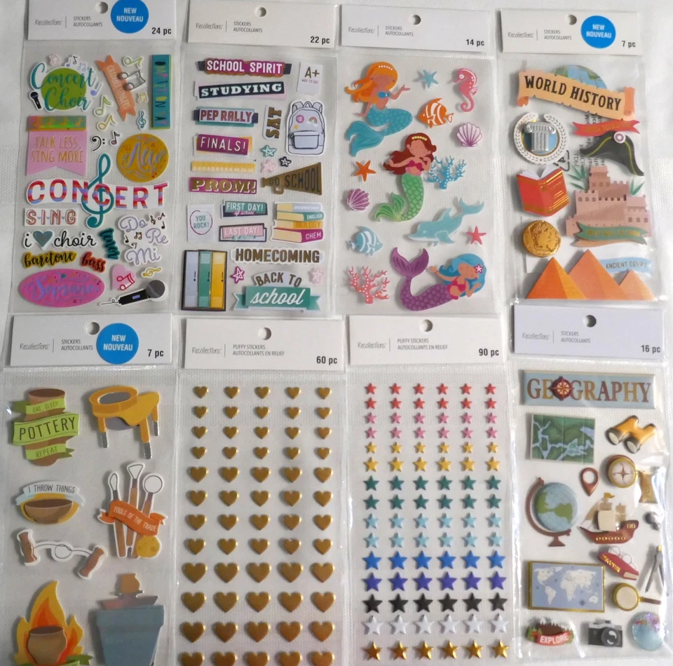 LARGE LOT OF 54 PACKS BY RECOLLECTIONS ONLY! SO MANY THEMES-SO MANY PIECES! - Image 3 of 4