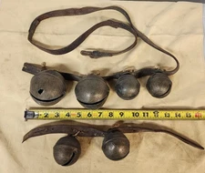 Antique 1800s Brass Sleigh Bells No. 9 - No. 5 Christmas decor