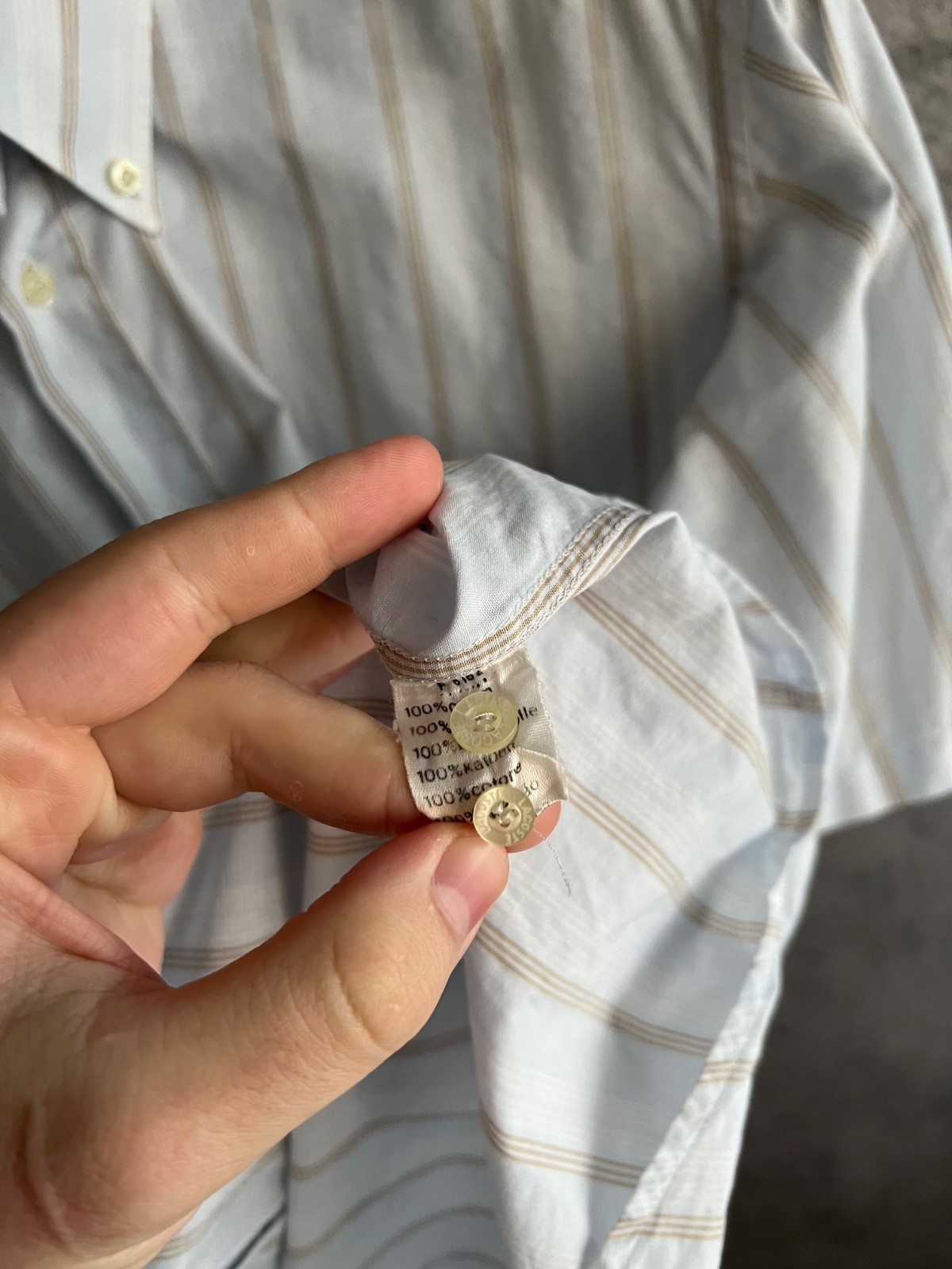 Mens Lacoste Striped Shirt Short Sleeve Size 44 Light Blue Casual thumbnail 8