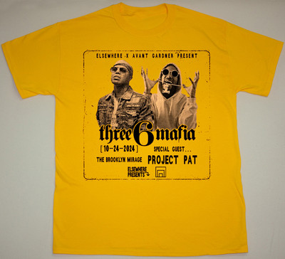 Three 6 Mafia Project Pat T Shirt Classic Gold Unisex S-5XL 1S0263