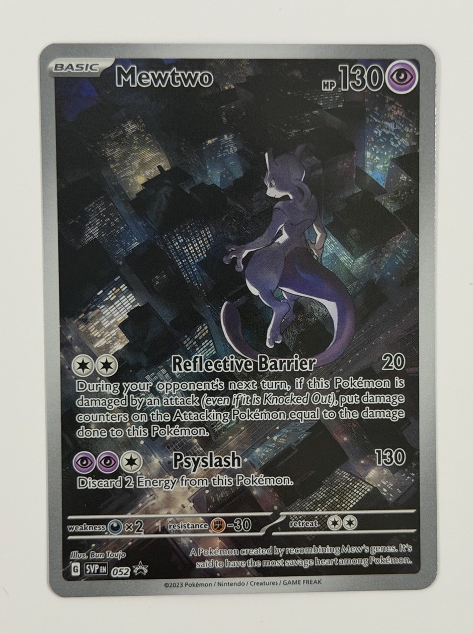 Pokémon TCG Mewtwo #52 Promo Holo 151 Near Mint