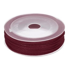 Trim Cord Rope 3mm Nylon Twisted Braid Trim Rope 0.12" 7.6 Yards Wine Red
