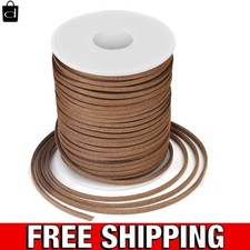 Flat Leather String Cord, Suede Ribbon for Jewelry Making, Leather Twine for