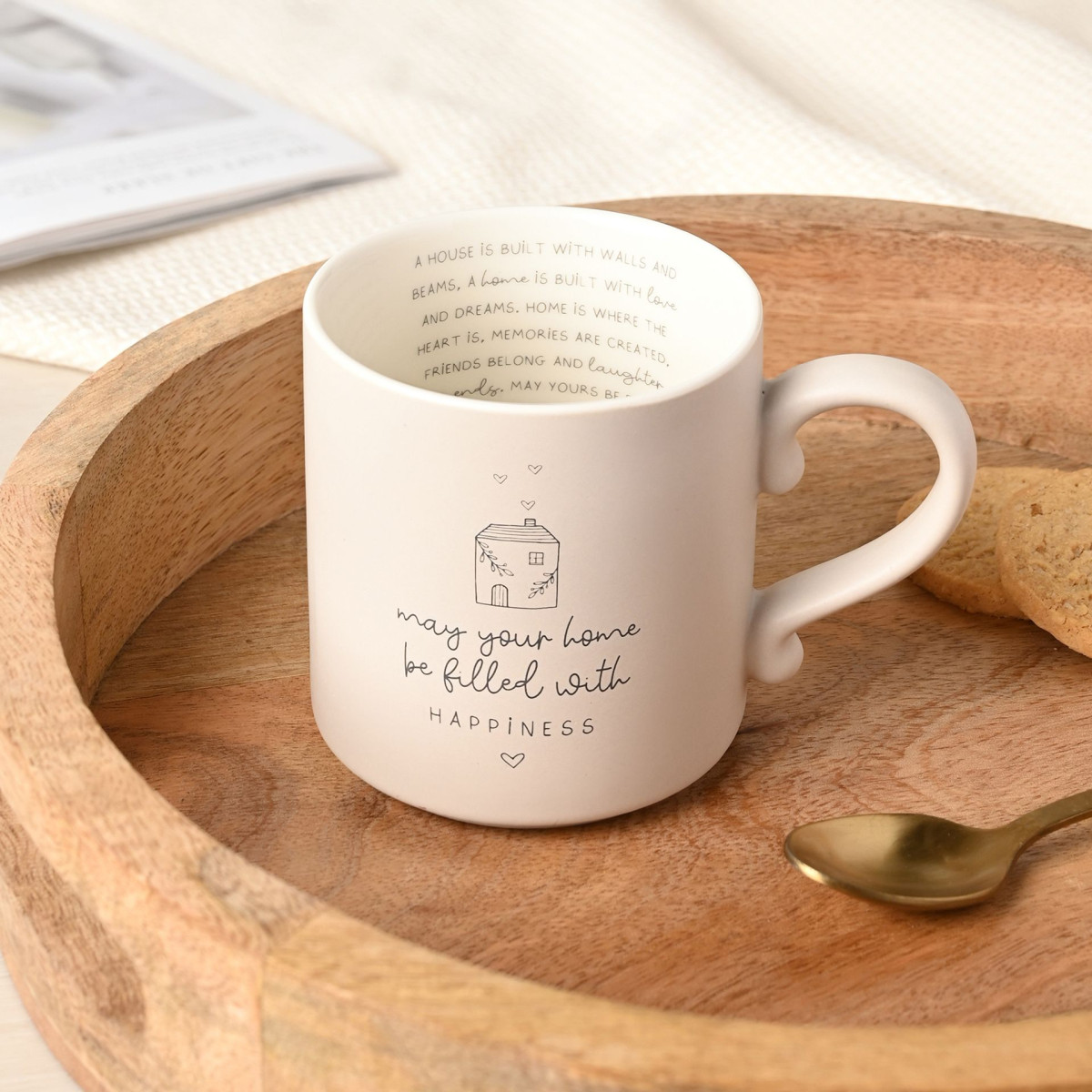 Julian Charles Grey Moments Mug With Inside Words Happy Home - One Size - Image 2