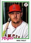 2022 Topps Archives Baseball Mike Trout Angels Base Card 1978 Design #150