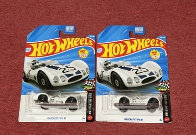 🔥Lot Of 2 Hot Wheels 2026 E/F Case Maserati Tipo 61 White NIB
