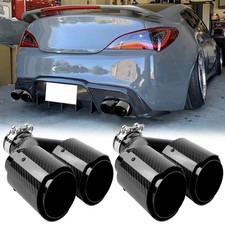 For Hyundai Genesis Carbon Dual Exhaust Tip 2.5" ID / 3.0" ID Exhaust Tailpipe