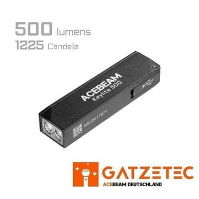 ACEBEAM KEYLITE 500 black Minitaschenlampe 500 Lumen USB-C ladbar