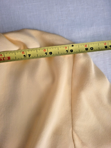 TALBOTS Pure Silk Women's Long Sleeves Soft Yellow Sheer Dress Shirt size 12 - Picture 6 of 9