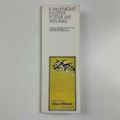 Klappkarte E.McKnight Kauffer: Plakatkunst 1915-1940 V&A Umlaufabteilung 1973