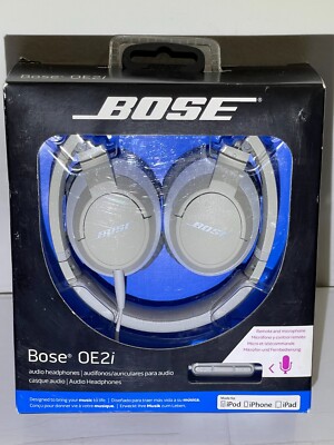 Bose OE2i Audio On-Ear Wired Headphones Earphones with Case White