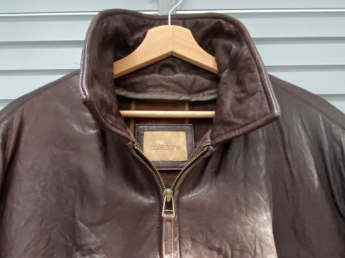 M&S Collezione braune Lederjacke großes herausnehmbares Futter 41 - 43" Mantel - Bild 2 von 14