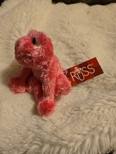 VERY RARE HTF Russ Berrie & Co. Girl Power Pink Plush Frog Fruggy FAST SHIPPING - Picture 2 of 8