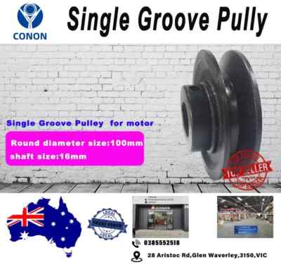 Single groove Pulley 100mm shaft size 5/8'' 16mm bore Cast Iron screw V Section A